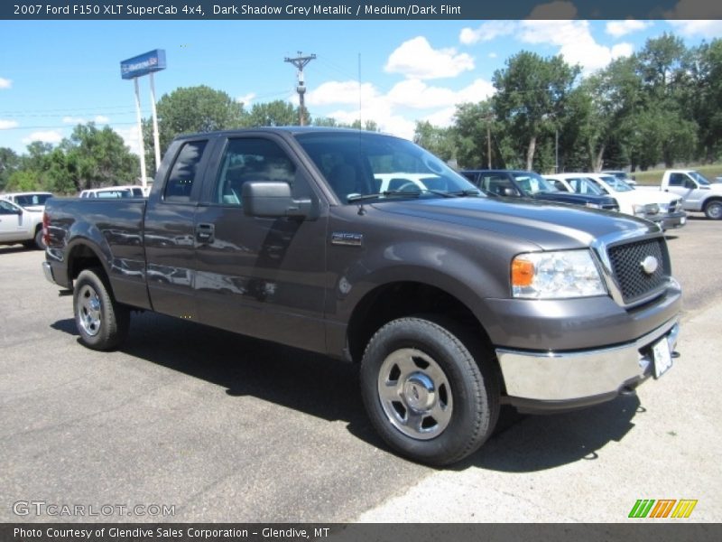 Dark Shadow Grey Metallic / Medium/Dark Flint 2007 Ford F150 XLT SuperCab 4x4