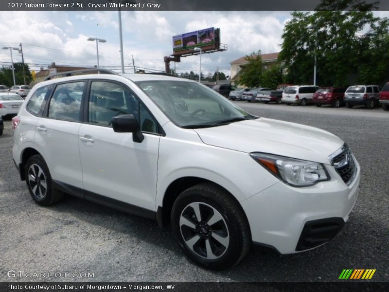 Crystal White Pearl / Gray 2017 Subaru Forester 2.5i