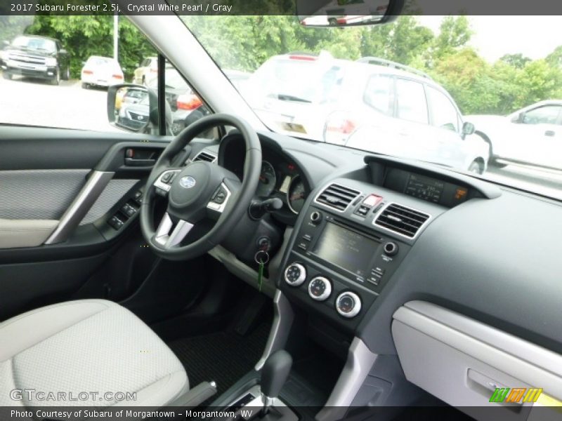 Crystal White Pearl / Gray 2017 Subaru Forester 2.5i