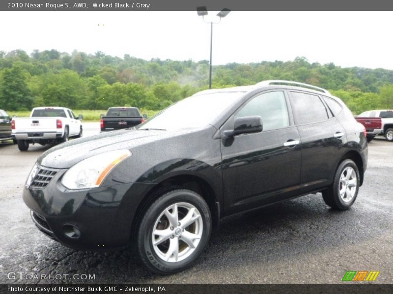 Wicked Black / Gray 2010 Nissan Rogue SL AWD