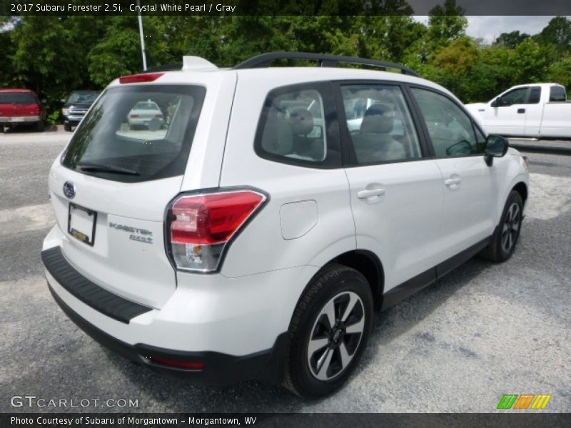 Crystal White Pearl / Gray 2017 Subaru Forester 2.5i