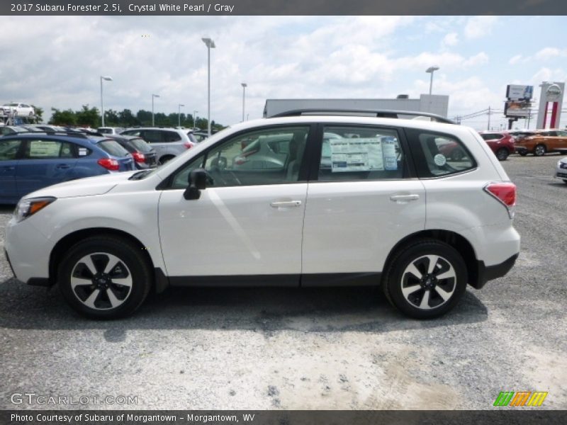 Crystal White Pearl / Gray 2017 Subaru Forester 2.5i