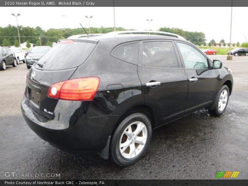 Wicked Black / Gray 2010 Nissan Rogue SL AWD