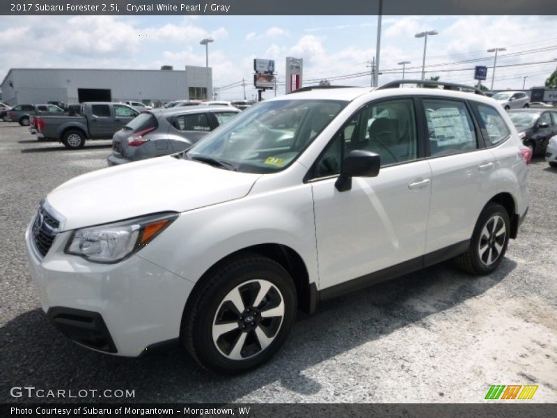 Crystal White Pearl / Gray 2017 Subaru Forester 2.5i