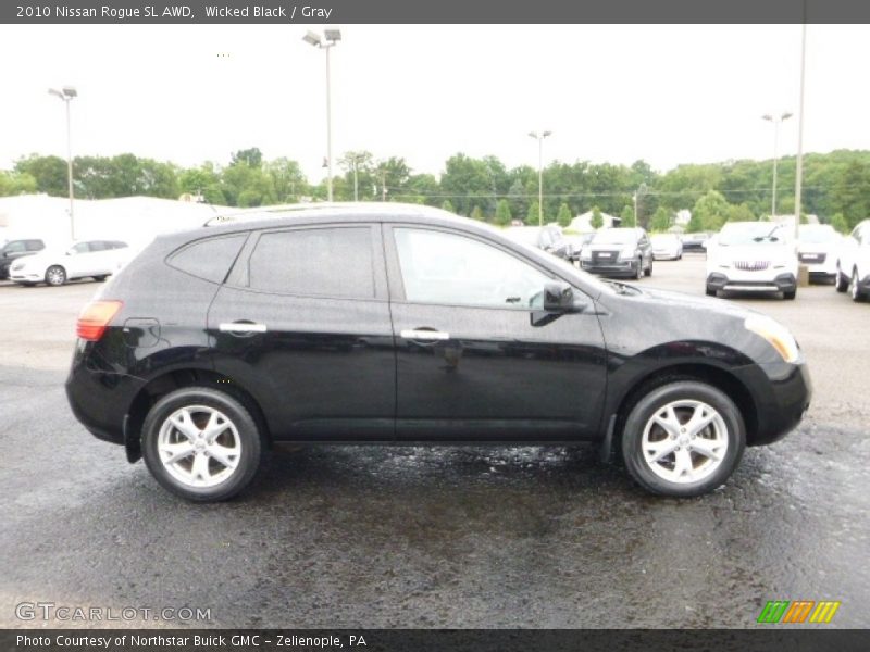 Wicked Black / Gray 2010 Nissan Rogue SL AWD