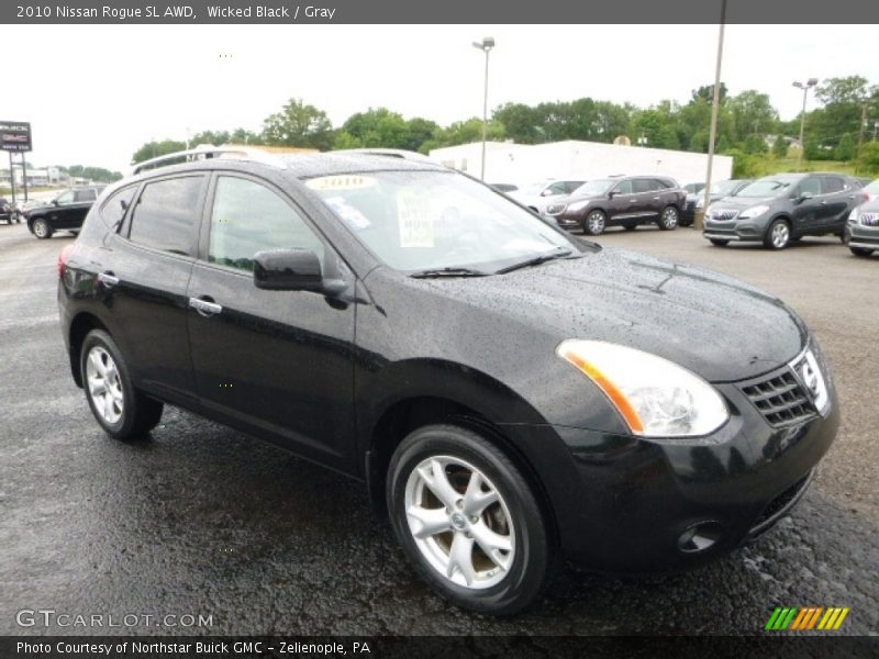 Wicked Black / Gray 2010 Nissan Rogue SL AWD