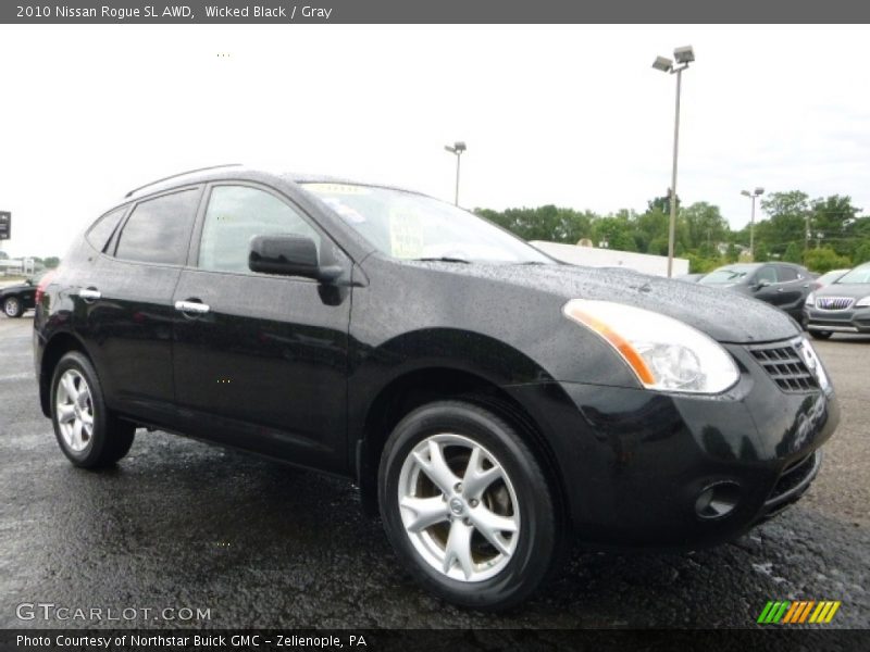 Wicked Black / Gray 2010 Nissan Rogue SL AWD