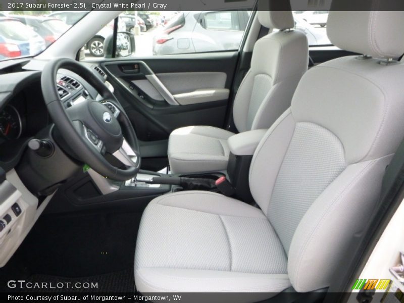 Crystal White Pearl / Gray 2017 Subaru Forester 2.5i