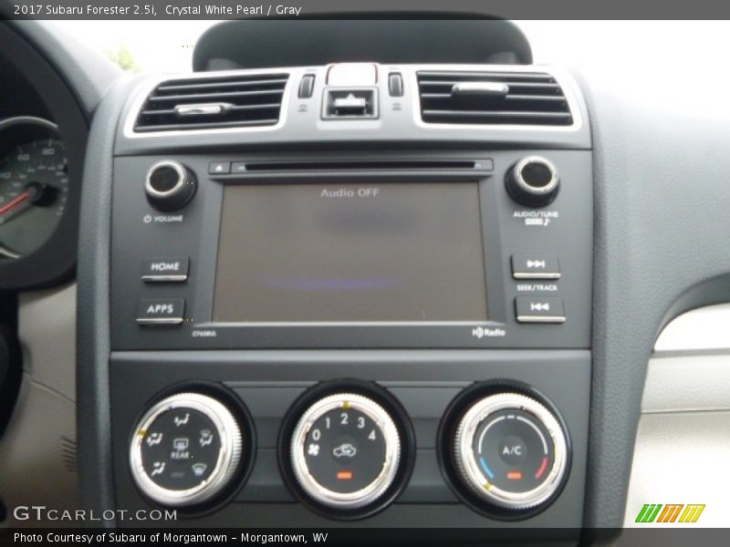 Crystal White Pearl / Gray 2017 Subaru Forester 2.5i