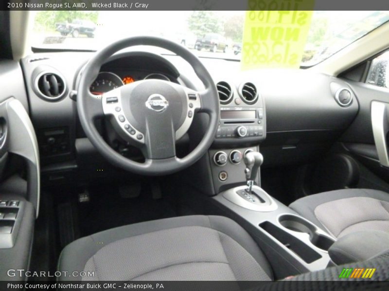 Wicked Black / Gray 2010 Nissan Rogue SL AWD