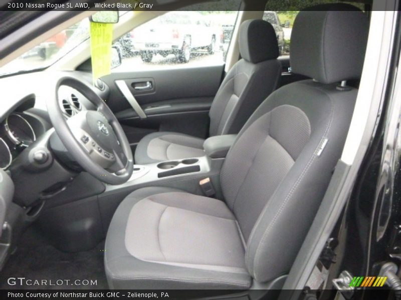 Wicked Black / Gray 2010 Nissan Rogue SL AWD