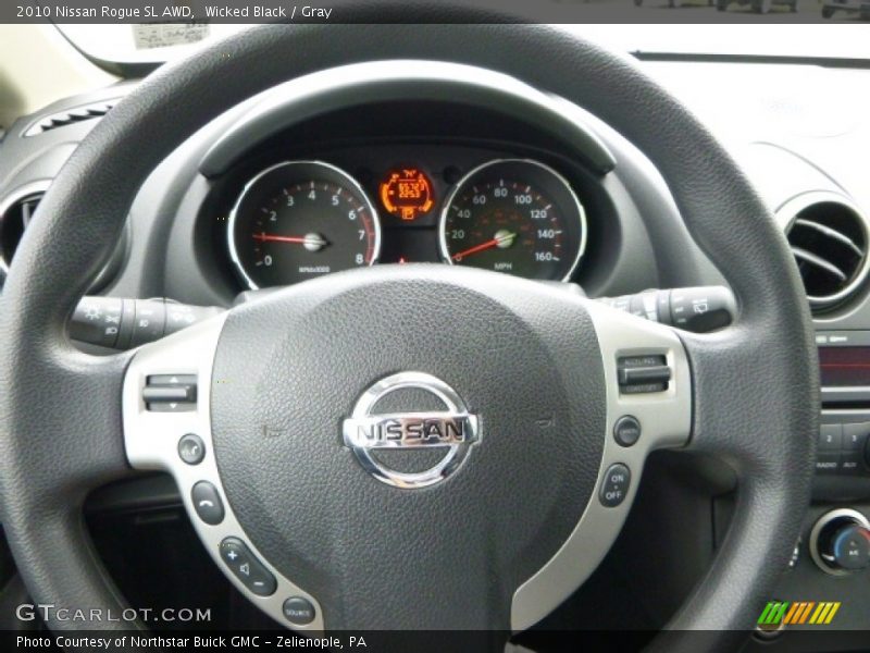 Wicked Black / Gray 2010 Nissan Rogue SL AWD
