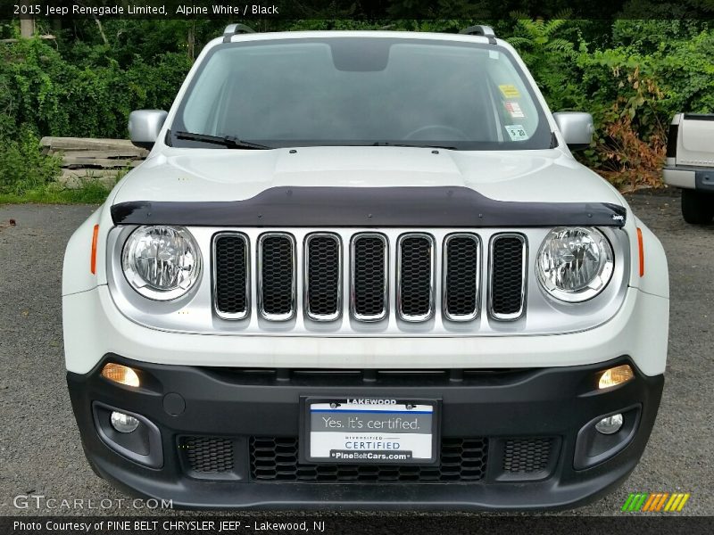 Alpine White / Black 2015 Jeep Renegade Limited