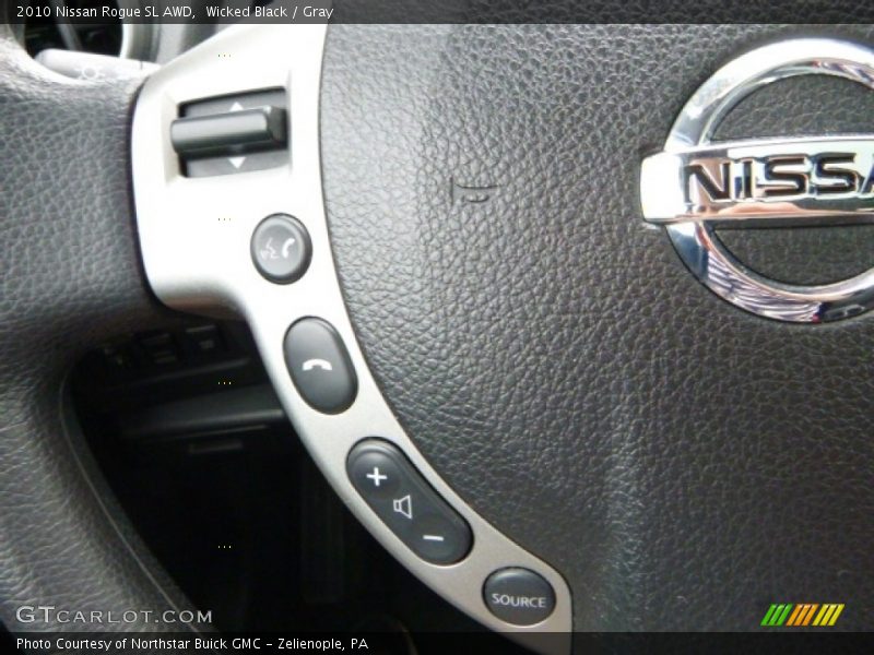 Wicked Black / Gray 2010 Nissan Rogue SL AWD