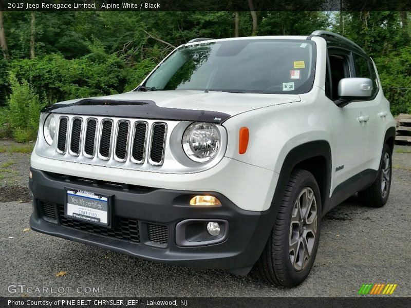 Alpine White / Black 2015 Jeep Renegade Limited