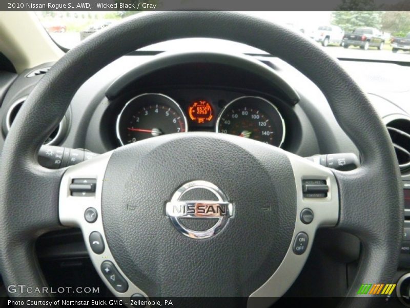 Wicked Black / Gray 2010 Nissan Rogue SL AWD