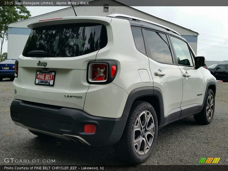 Alpine White / Black 2015 Jeep Renegade Limited