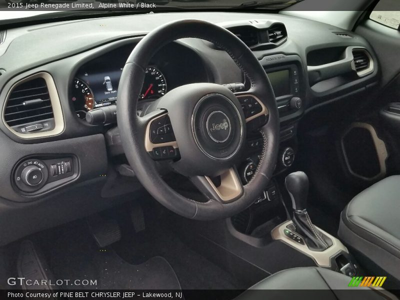 Alpine White / Black 2015 Jeep Renegade Limited