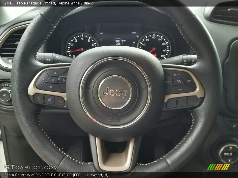 Alpine White / Black 2015 Jeep Renegade Limited