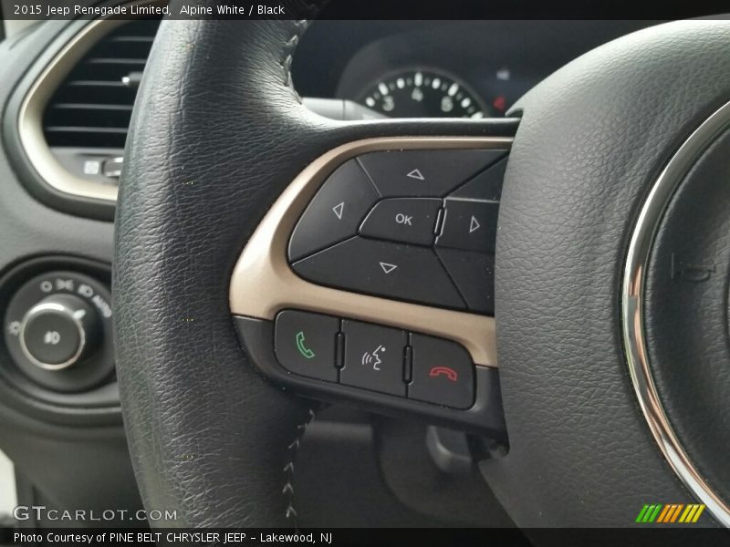 Alpine White / Black 2015 Jeep Renegade Limited