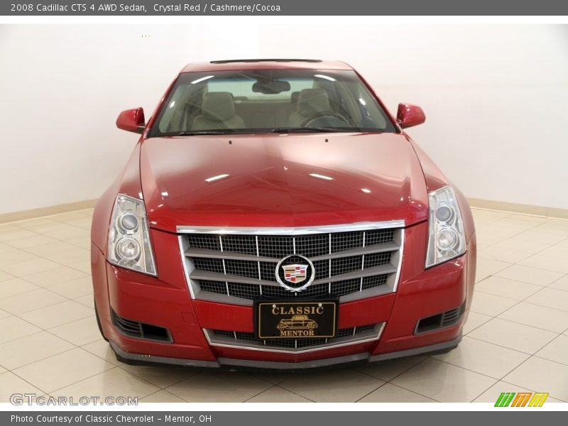 Crystal Red / Cashmere/Cocoa 2008 Cadillac CTS 4 AWD Sedan
