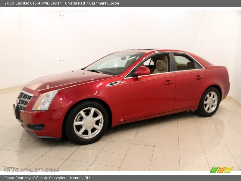 Crystal Red / Cashmere/Cocoa 2008 Cadillac CTS 4 AWD Sedan