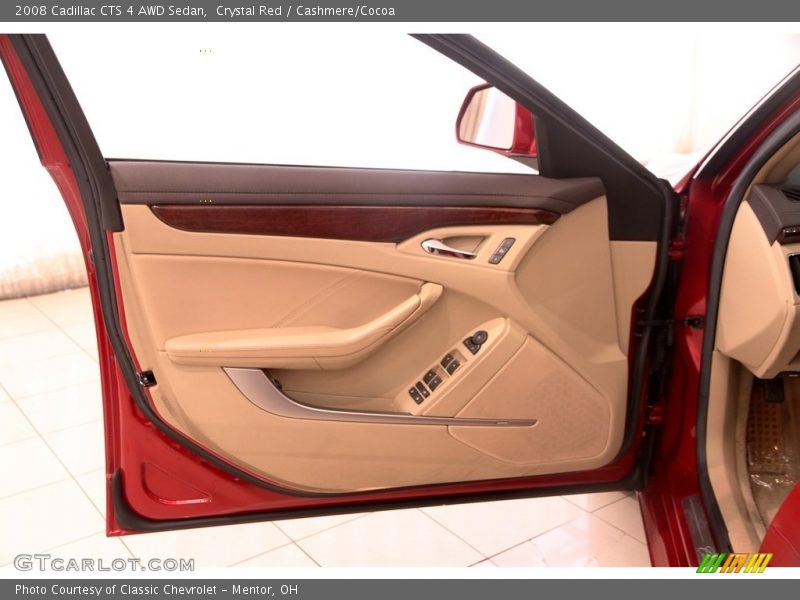 Crystal Red / Cashmere/Cocoa 2008 Cadillac CTS 4 AWD Sedan