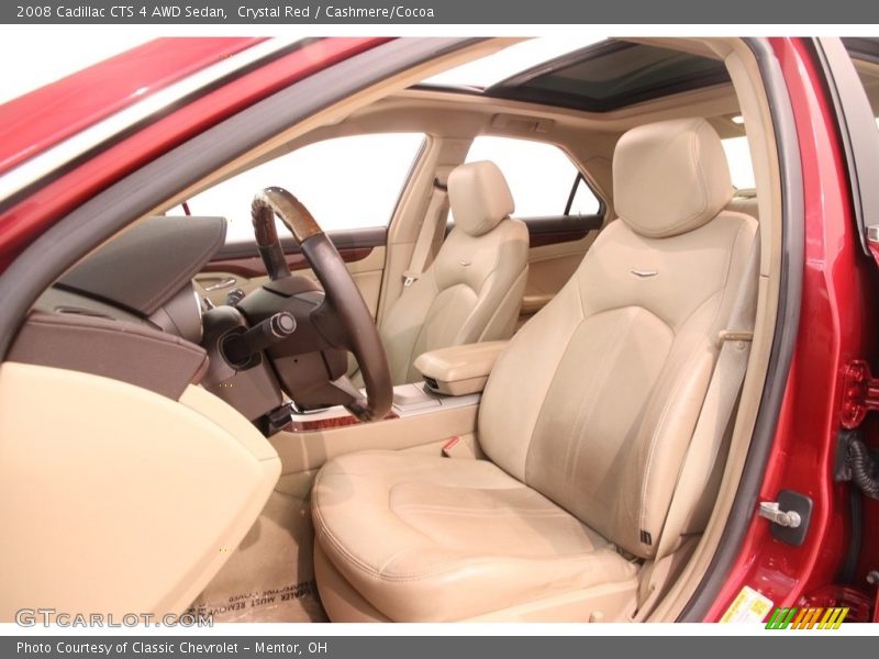 Crystal Red / Cashmere/Cocoa 2008 Cadillac CTS 4 AWD Sedan