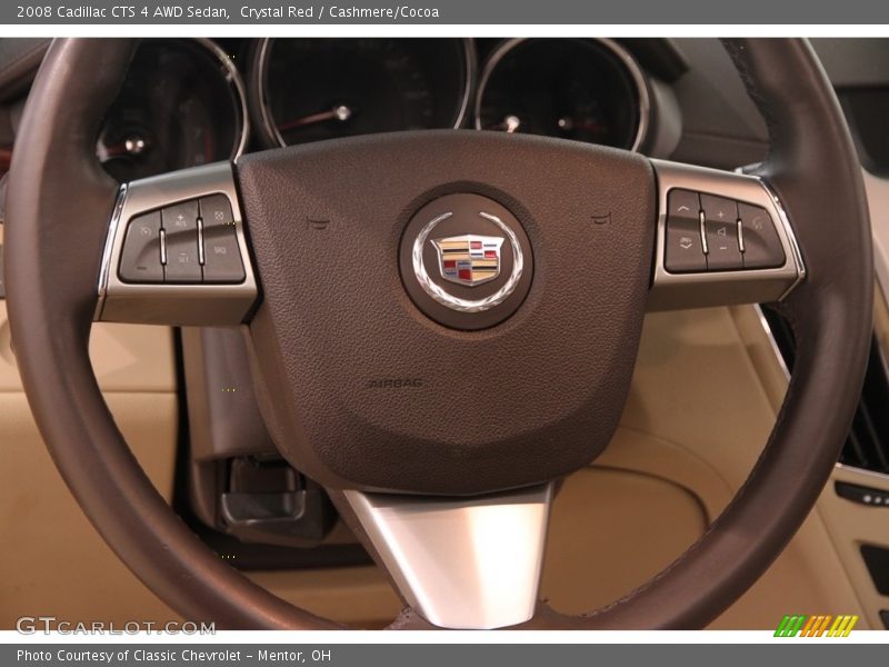 Crystal Red / Cashmere/Cocoa 2008 Cadillac CTS 4 AWD Sedan