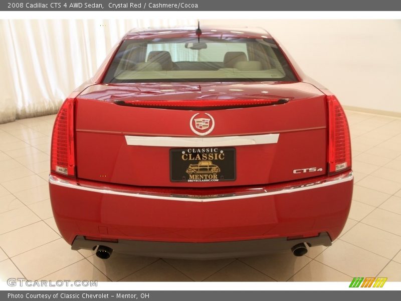 Crystal Red / Cashmere/Cocoa 2008 Cadillac CTS 4 AWD Sedan