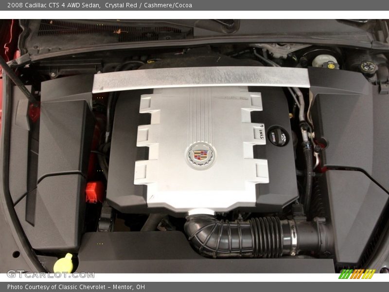 Crystal Red / Cashmere/Cocoa 2008 Cadillac CTS 4 AWD Sedan