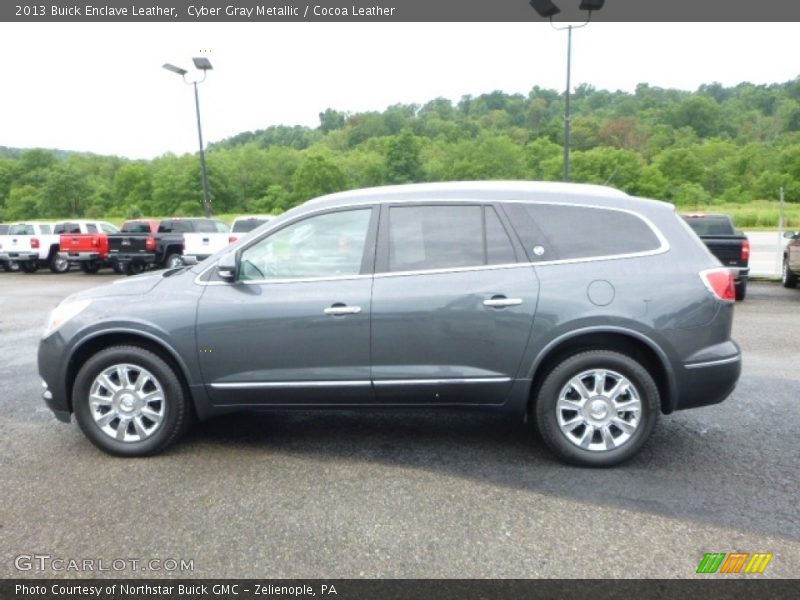 Cyber Gray Metallic / Cocoa Leather 2013 Buick Enclave Leather