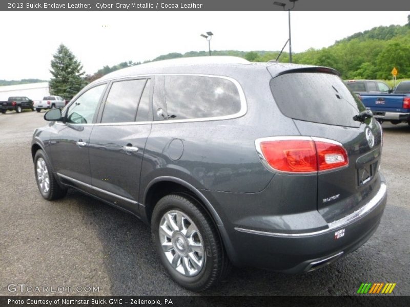 Cyber Gray Metallic / Cocoa Leather 2013 Buick Enclave Leather
