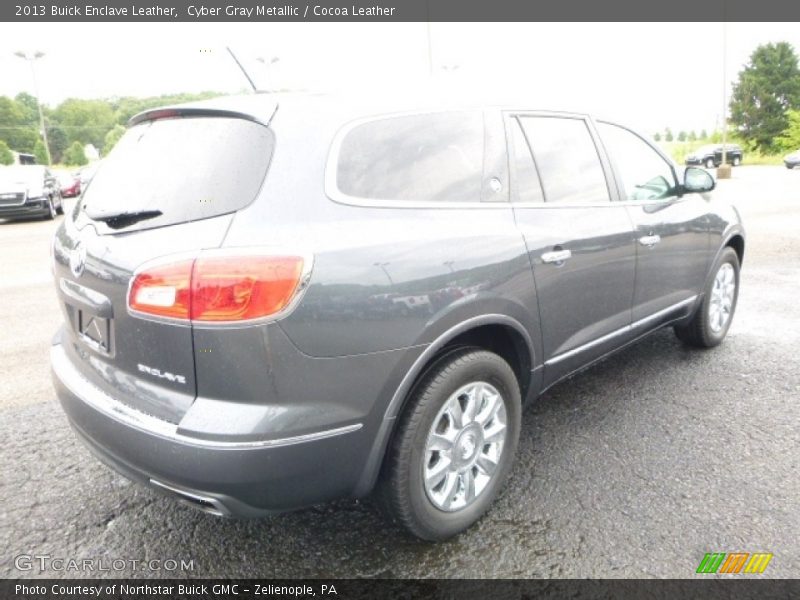 Cyber Gray Metallic / Cocoa Leather 2013 Buick Enclave Leather