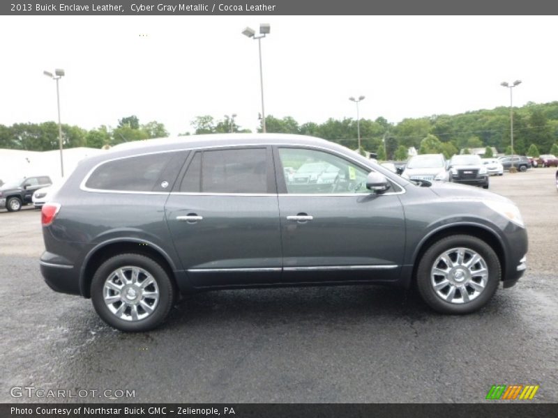 Cyber Gray Metallic / Cocoa Leather 2013 Buick Enclave Leather