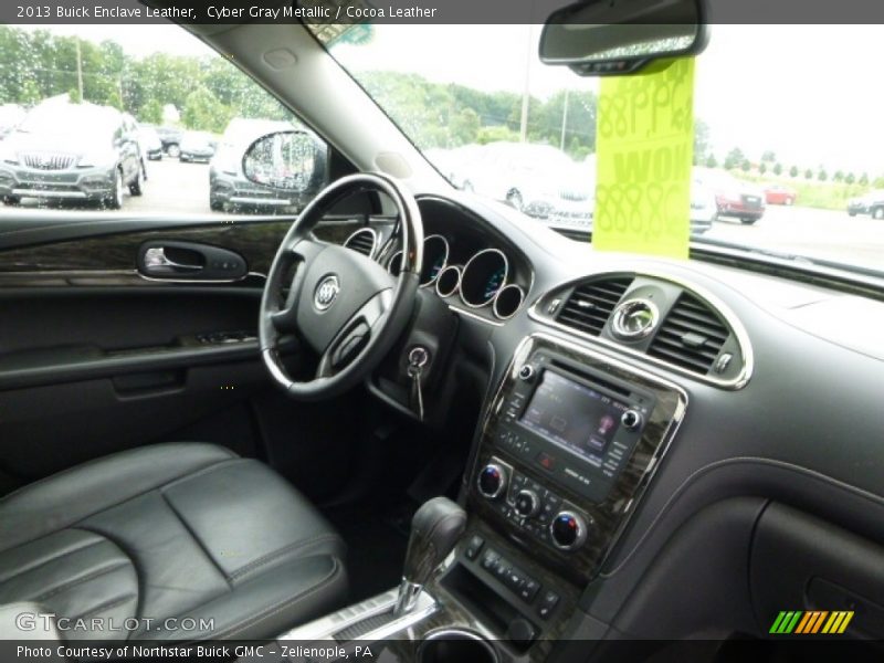 Cyber Gray Metallic / Cocoa Leather 2013 Buick Enclave Leather