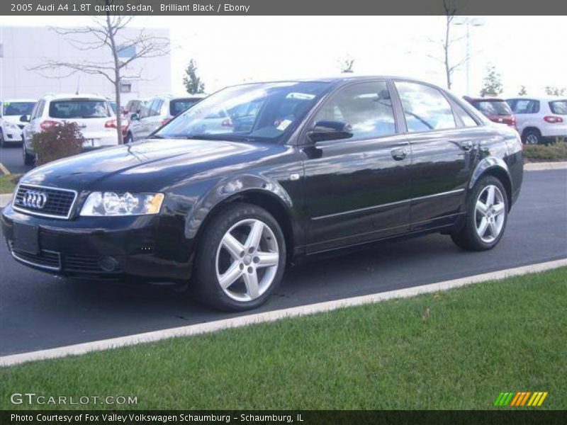 Brilliant Black / Ebony 2005 Audi A4 1.8T quattro Sedan