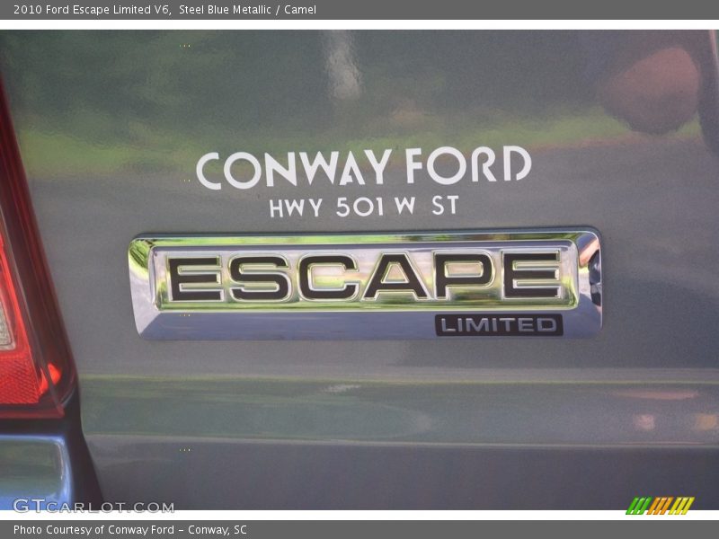Steel Blue Metallic / Camel 2010 Ford Escape Limited V6