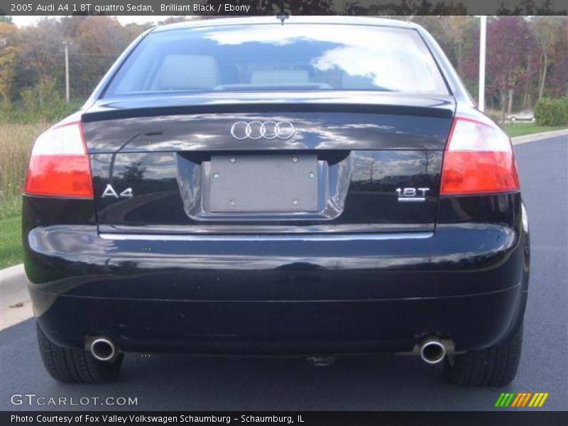 Brilliant Black / Ebony 2005 Audi A4 1.8T quattro Sedan