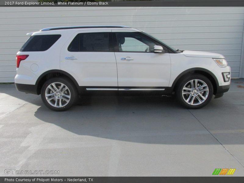 White Platinum / Ebony Black 2017 Ford Explorer Limited