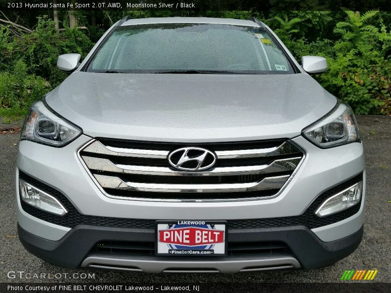 Moonstone Silver / Black 2013 Hyundai Santa Fe Sport 2.0T AWD