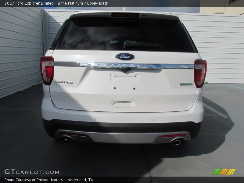 White Platinum / Ebony Black 2017 Ford Explorer Limited