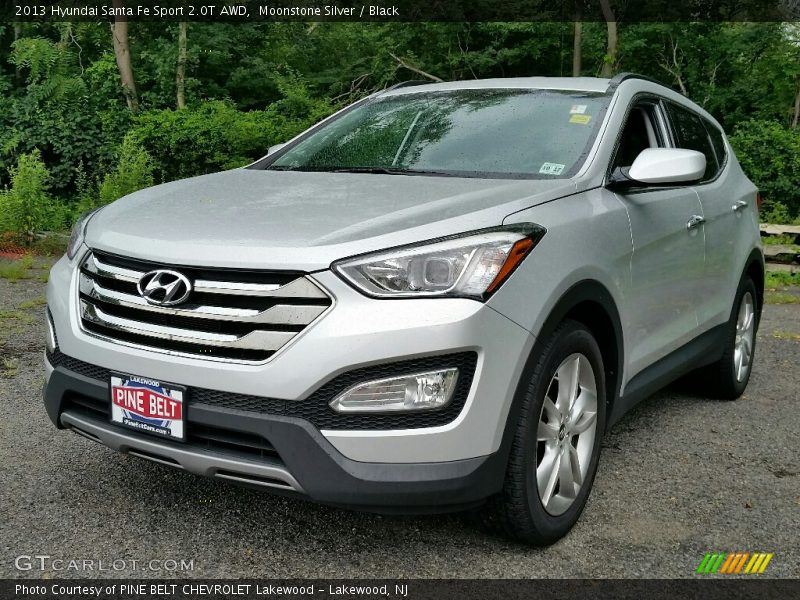 Moonstone Silver / Black 2013 Hyundai Santa Fe Sport 2.0T AWD