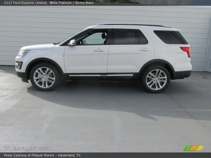 White Platinum / Ebony Black 2017 Ford Explorer Limited