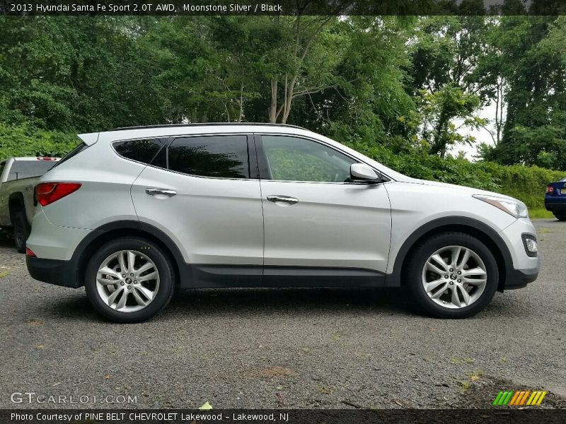 Moonstone Silver / Black 2013 Hyundai Santa Fe Sport 2.0T AWD