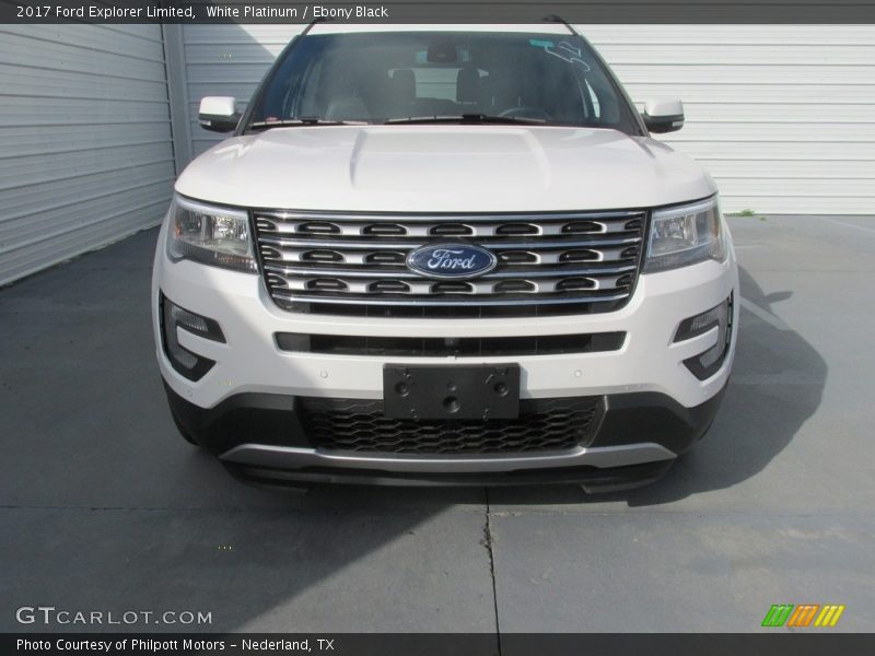 White Platinum / Ebony Black 2017 Ford Explorer Limited