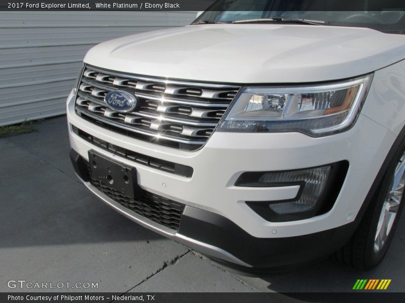 White Platinum / Ebony Black 2017 Ford Explorer Limited