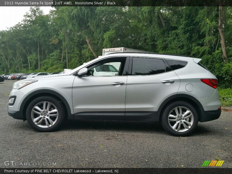 Moonstone Silver / Black 2013 Hyundai Santa Fe Sport 2.0T AWD