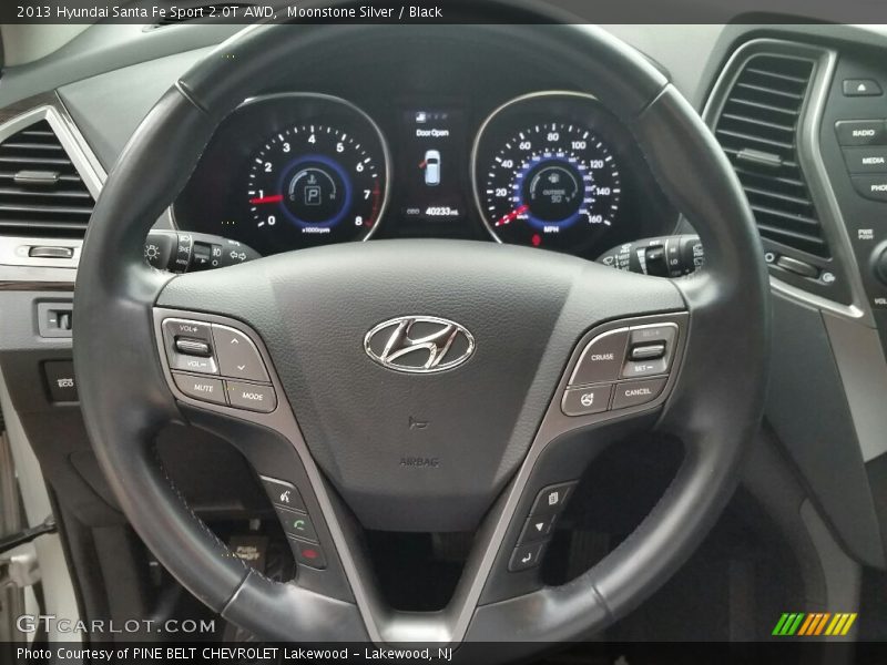 Moonstone Silver / Black 2013 Hyundai Santa Fe Sport 2.0T AWD