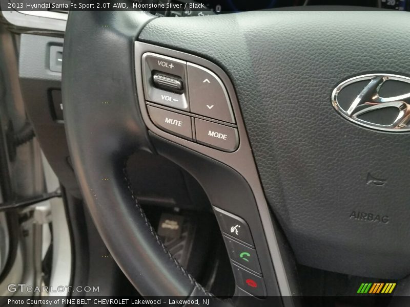 Moonstone Silver / Black 2013 Hyundai Santa Fe Sport 2.0T AWD